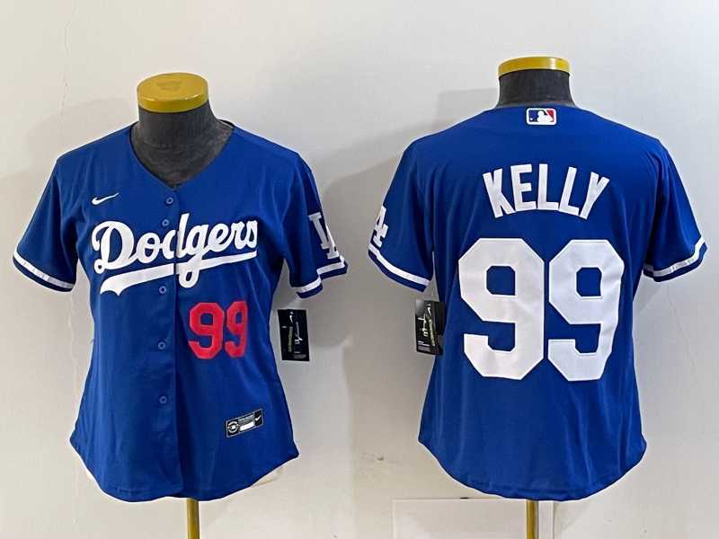 Women's Los Angeles Dodgers #99 Joe Kelly Number Blue Stitched Cool Base Nike Jersey,We sell and wholesale Women's Los Angeles Dodgers #99 Joe Kelly Number Blue Stitched Cool Base Nike Jersey on line form chian!